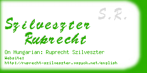 szilveszter ruprecht business card